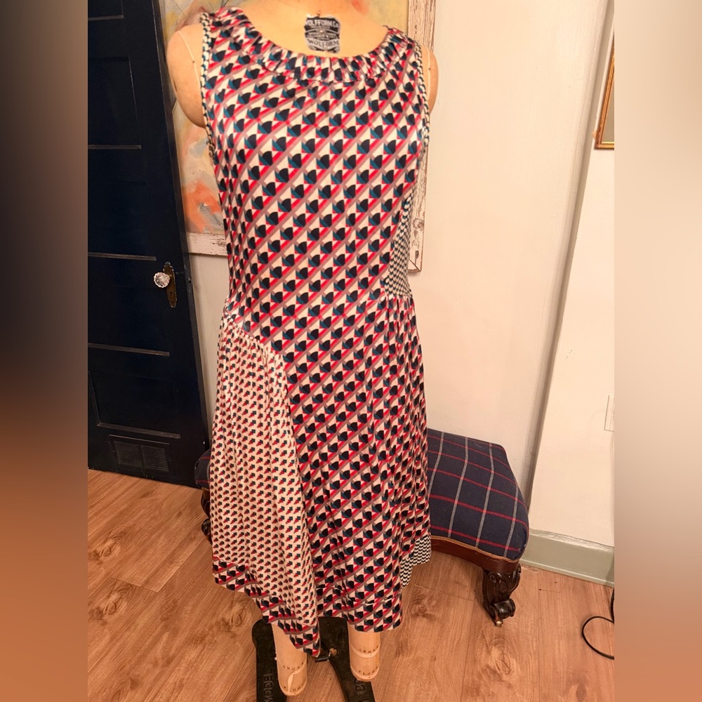 Marc By Marc Jacobs Geometric Red and Blue Dress